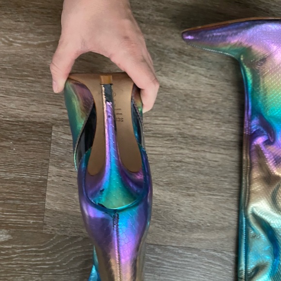 SCHUTZ Maryana Iridescent Snake Print Boots - Picture 2 of 5